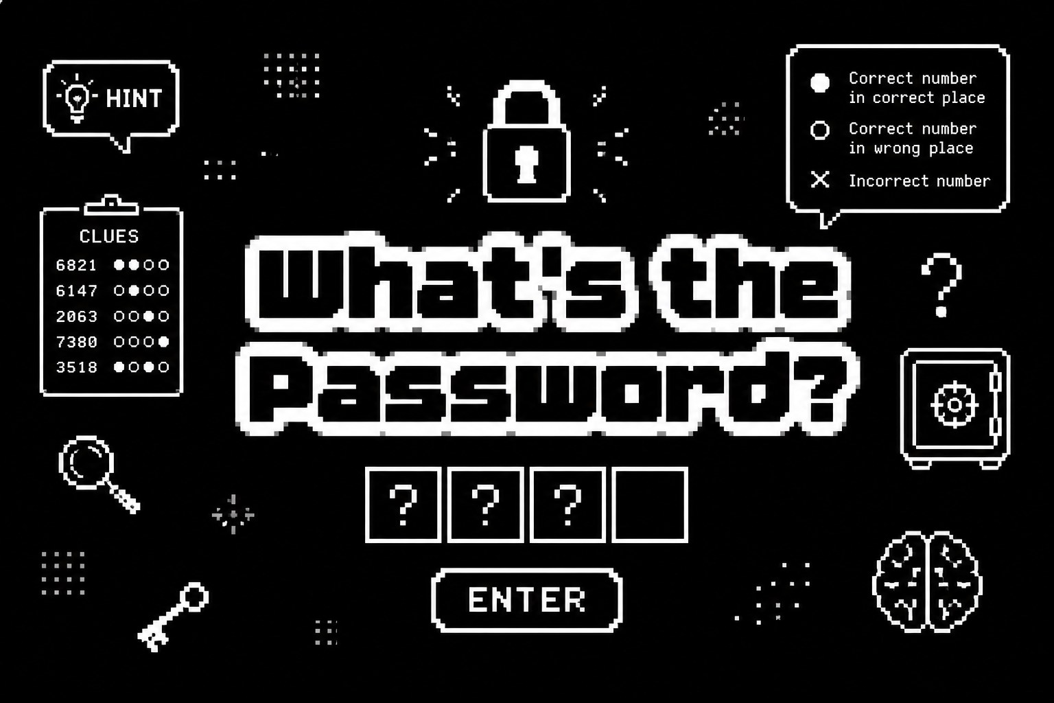 What's the Password for Mac 数字密码解谜游戏，破解线索挑战百道烧脑关卡