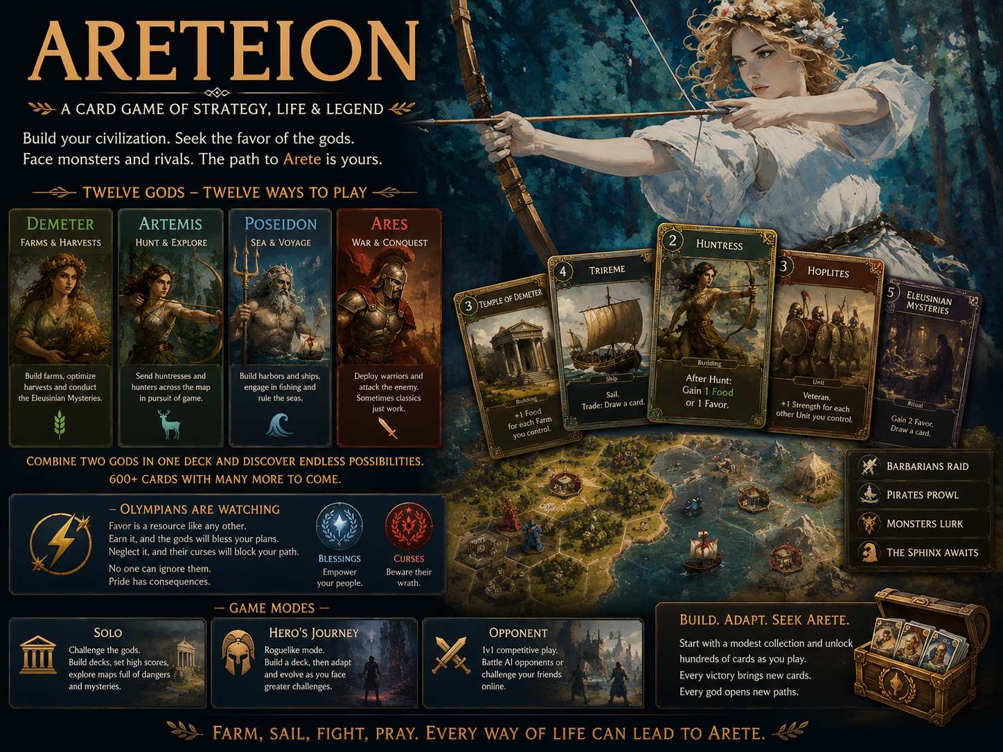 Areteion 希腊神话文明经营策略卡牌游戏
