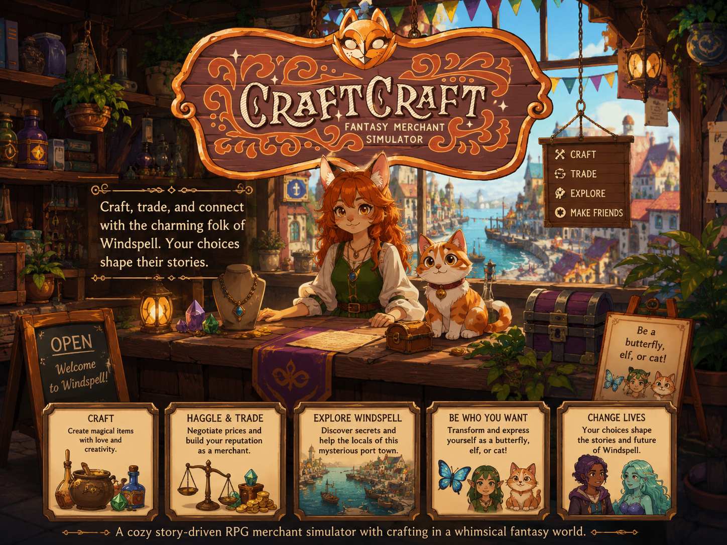 CraftCraft 奇幻工坊经营与角色扮演游戏