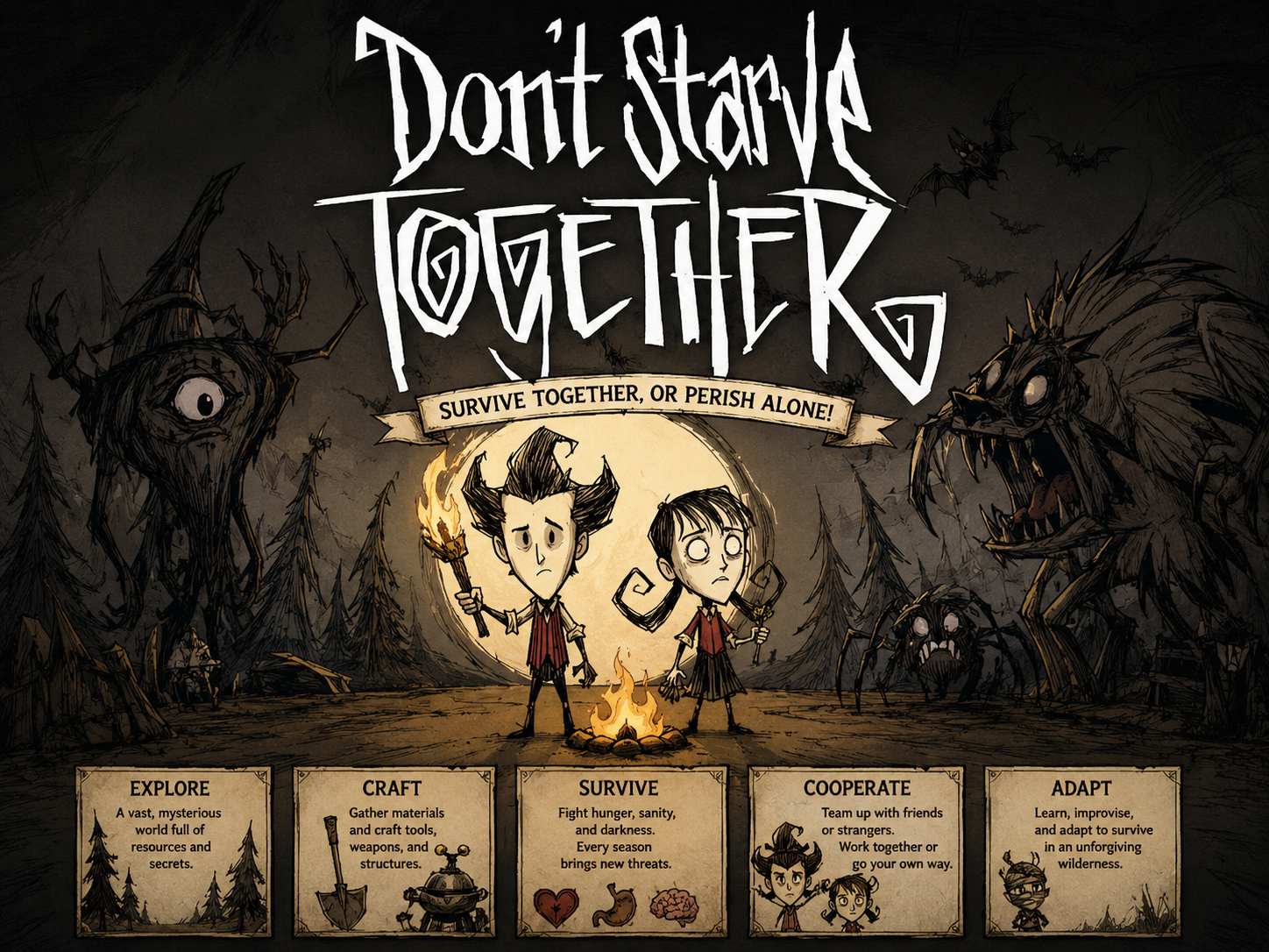 Don't Starve Together 暗黑多人联机生存冒险游戏