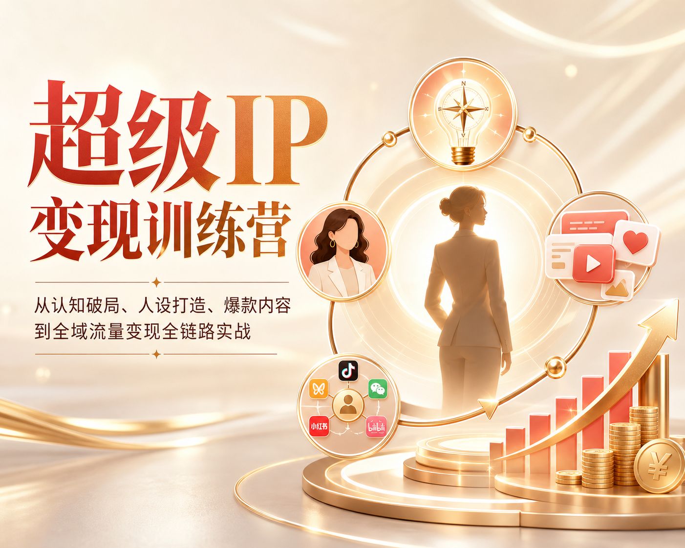 超级IP变现训练营｜从认知破局、人设打造、爆款内容到全域流量变现全链路实战