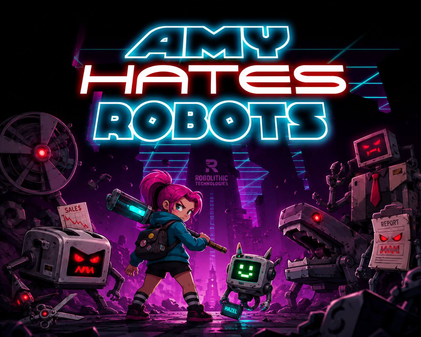 Amy Hates Robots 末日机械塔动作肉鸽冒险游戏